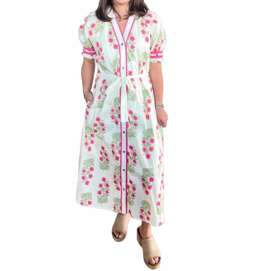 NEW UMGEE petal whisper floral maxi dress in ecru
